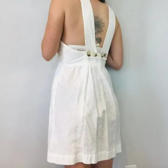 Free People white tortoise button mini dress - Picture 7 of 7